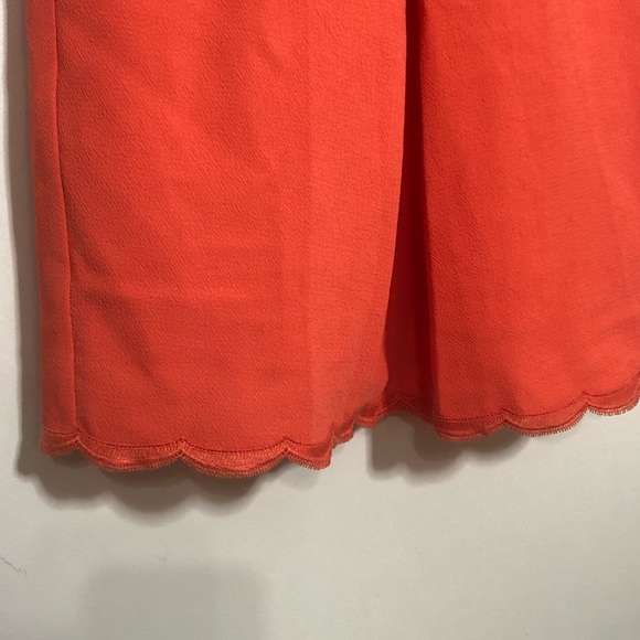 NWOT Trina Turk coral dress with Scalloped hem - Picture 3 of 7